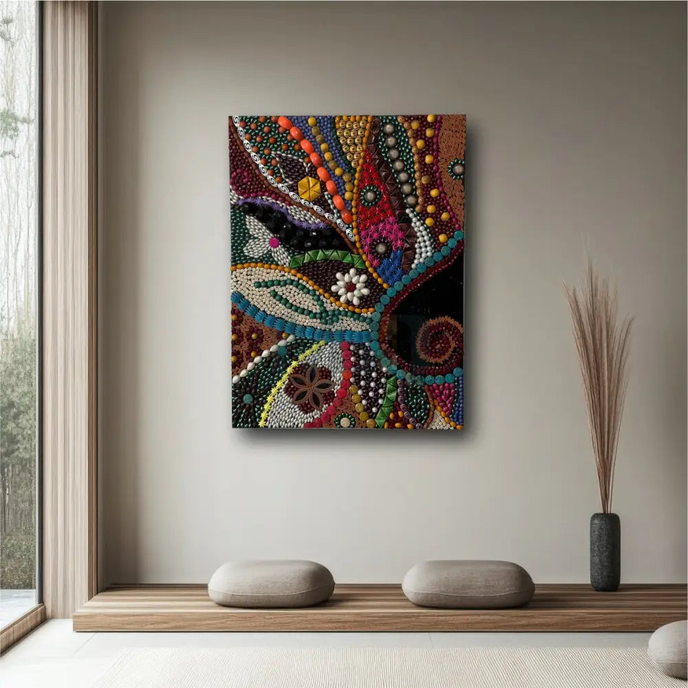 Mystical Mosaic – Handcrafted Mosaic Wall Art with Antique Stones 32’’x24’’