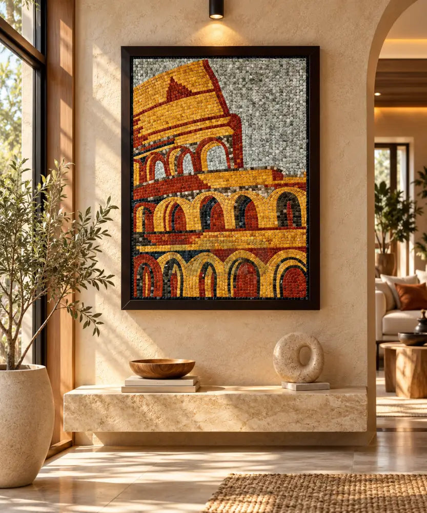 SIGNATURE ANCIENT COLOSSEUM FRAMED WALL ART - 42’’x30’’ - Wall Hangings