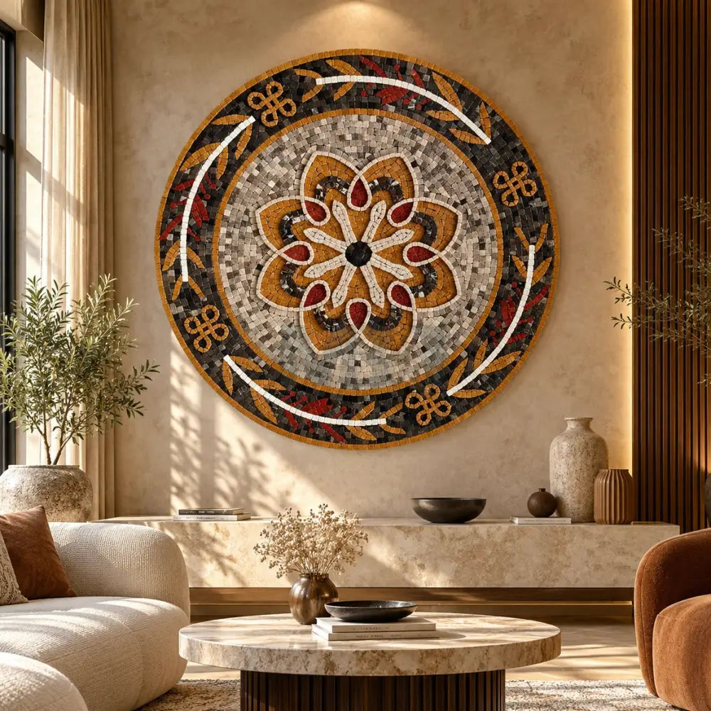 Signature Ancient Petals Stones – Artisan Crafted Stone Artwork for Quirky Home Decor - Wall Hangings