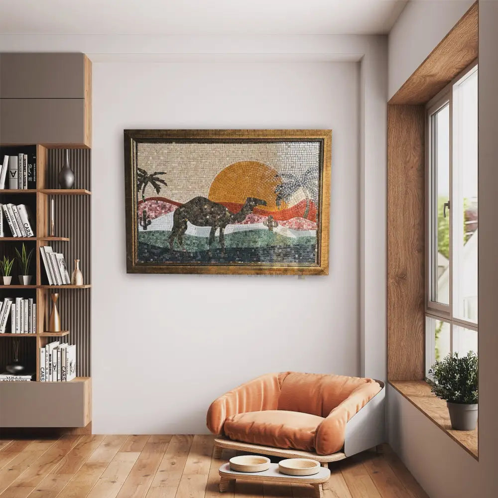 SIGNATURE CAMEL SUNSET ART FOR SENSATIONAL BUYERS 42’’x30’’ Wall Hangings