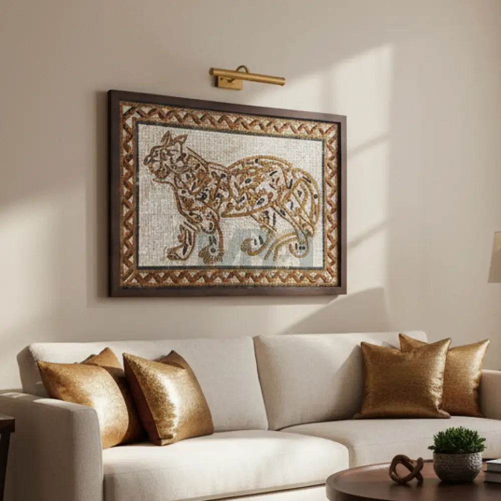Signature Handmade Nade Ali Mosaic Wall Art – Sacred Islamic Stonework Decor - 30’’x42’’ - Wall Hangings