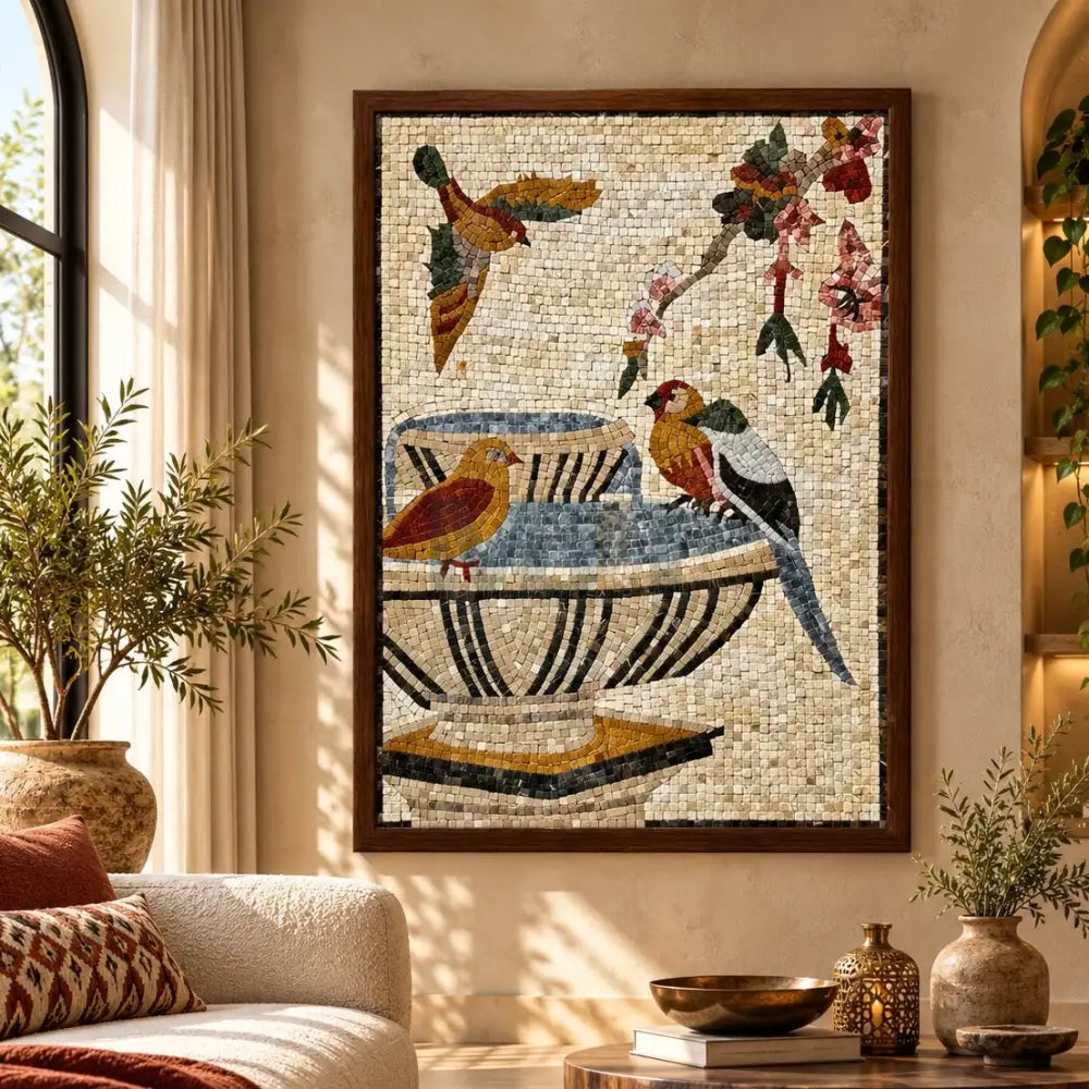 SINGING BIRDS FRAMED WALL DECOR FOR MODERN HOMES - 42’’x32’’ - Wall Hangings