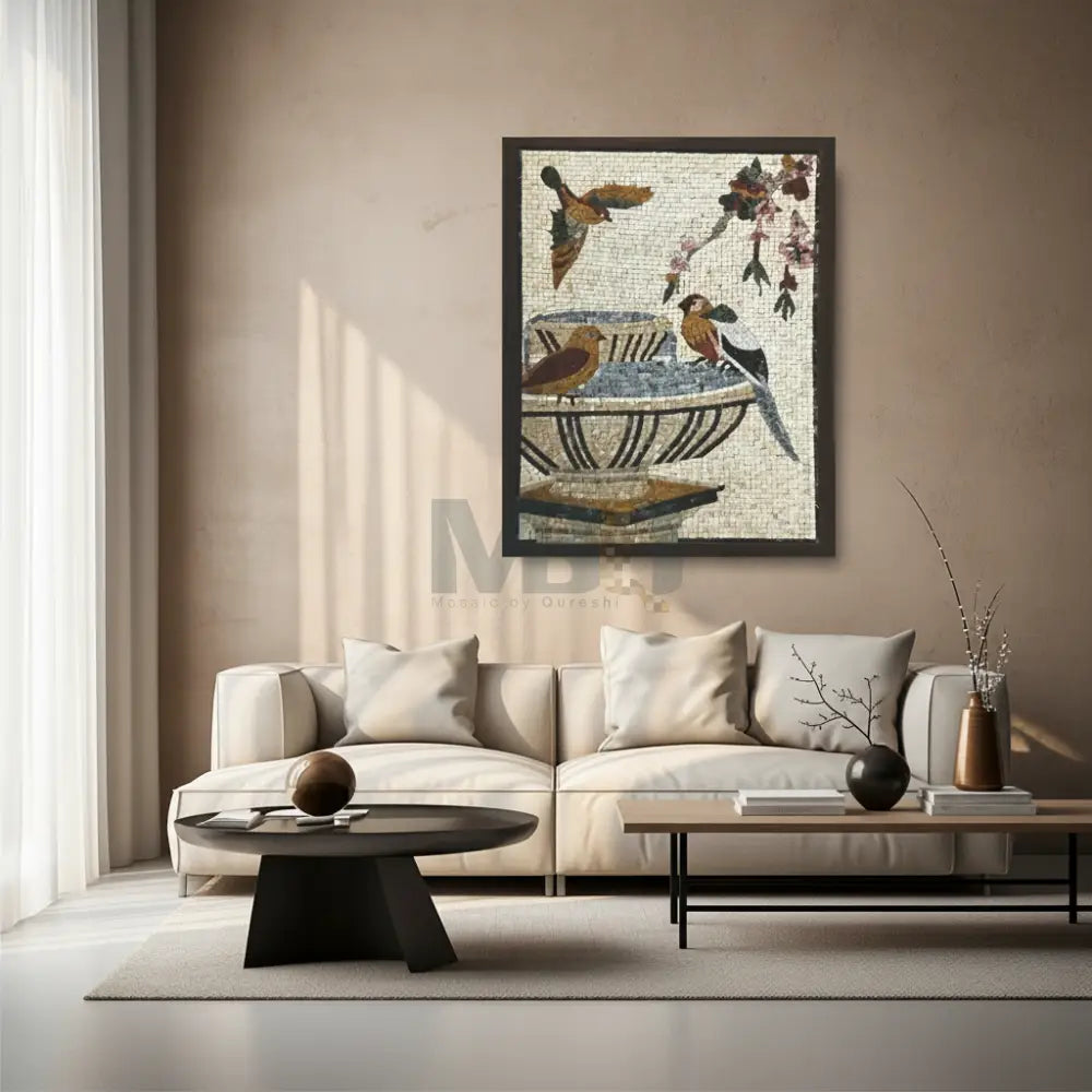 SINGING BIRDS FRAMED WALL DECOR FOR MODERN HOMES 42’’x32’’ Wall Hangings