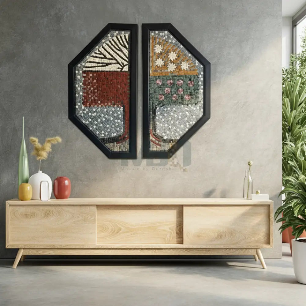 Stone Wall Signature Frame - Tree of Life for Western Interiors 32’’x32’’ Wall Hangings