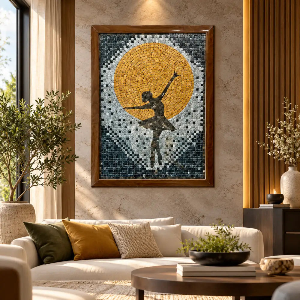 STREET DANCER BALERINA WALL CANVAS MOSAIC ART - Wall Hangings