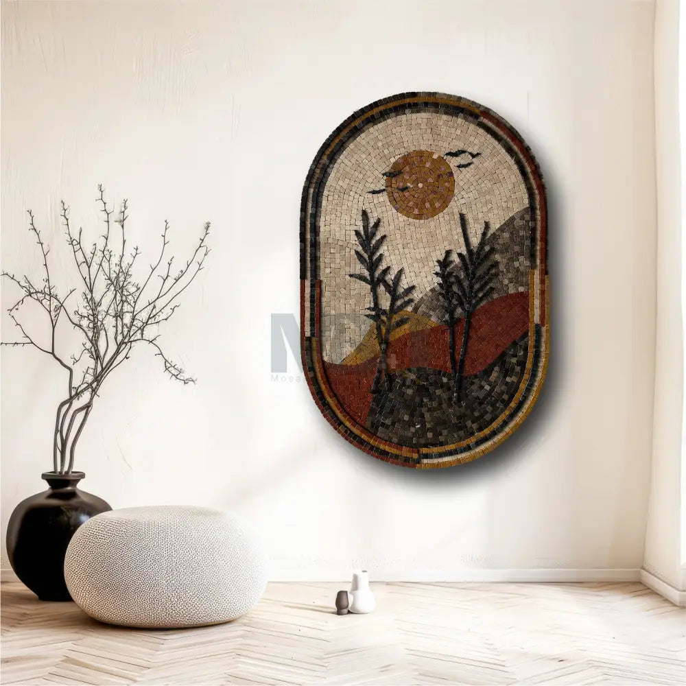 Sunset Serenity Wall Décor - Handmade Mosaic Artwork for Sensational Homes 36’’ x 24’’ Wall Hangings