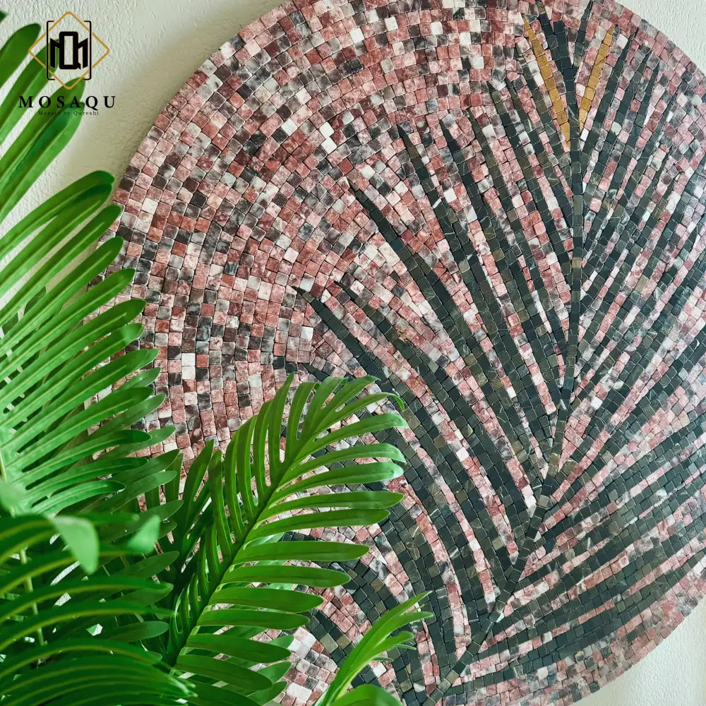 Tea Leaf Art: Nature-Inspired Stone Wall Art for Abstract Home Decor Wall Hangings