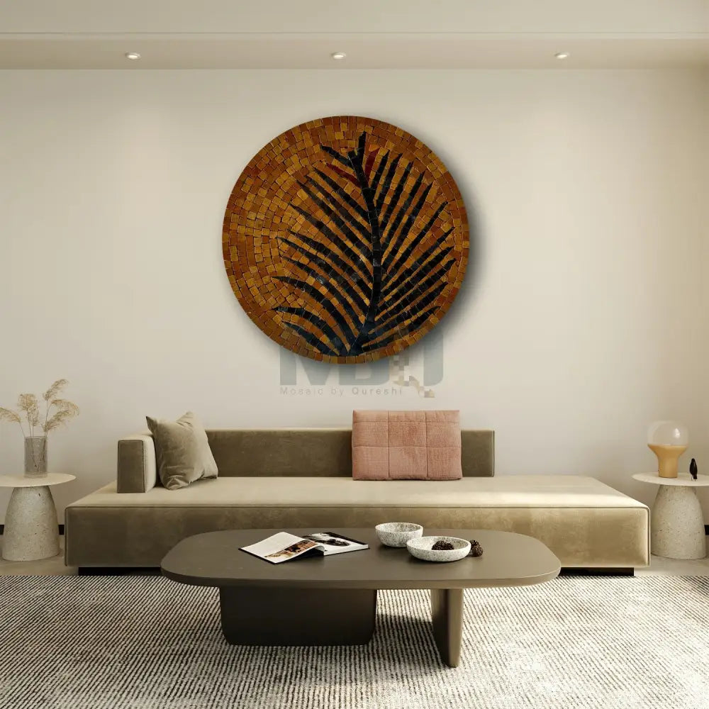 Tea Leaf Art: Nature-Inspired Stone Wall Art for Antique Home Decor Wall Hangings