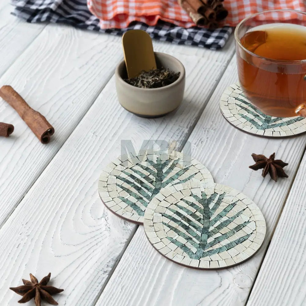 Tea Leaf Handmade Coaster For Jugs / Plates Ideal For Western Home Decor 6” x 6” / 1 PCS
