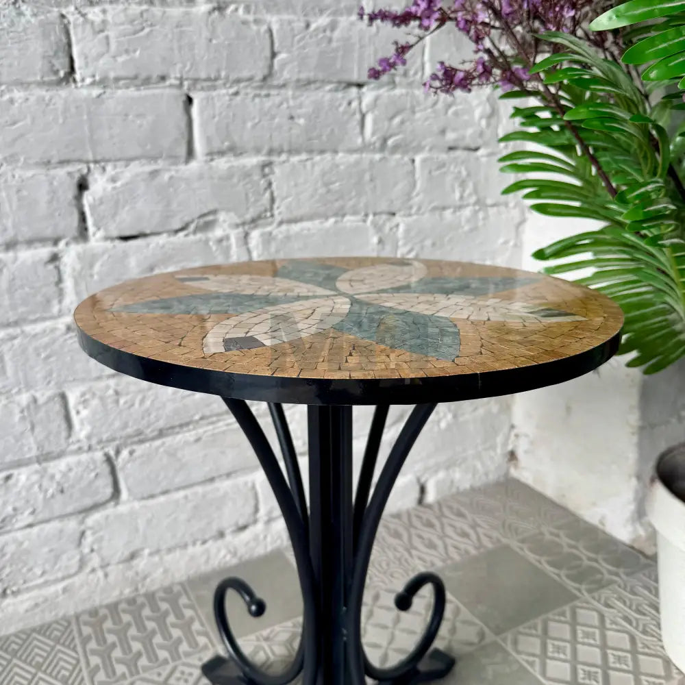Timeless Petal Design Coffee Table - Ornate Curve Base With Antique Soul 16” x 16” x 20”