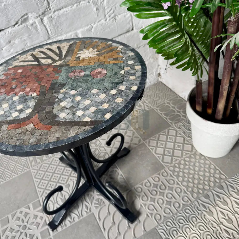 Tree Of Life Design Coffee Table - Ornate Curve Base for Exquisite Homes 16” x 16” x 20”