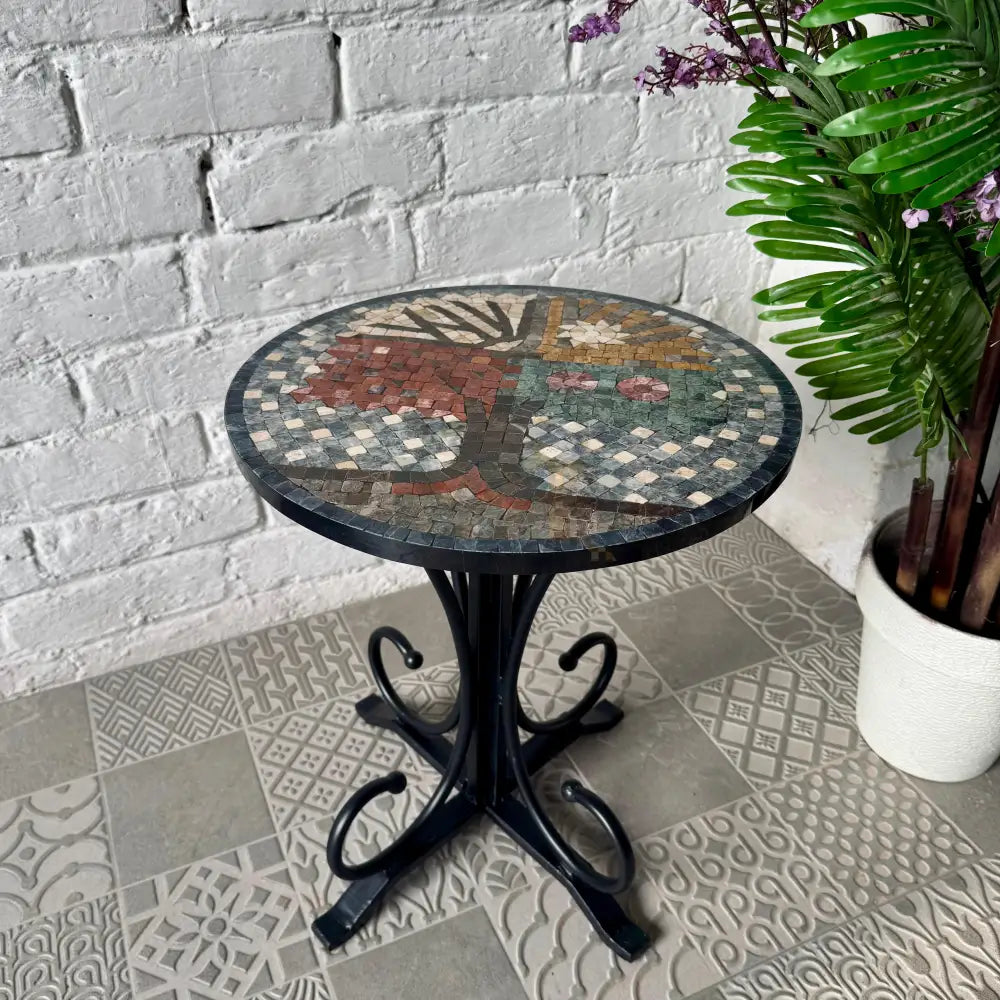Tree Of Life Design Coffee Table - Ornate Curve Base for Exquisite Homes 16” x 16” x 20”