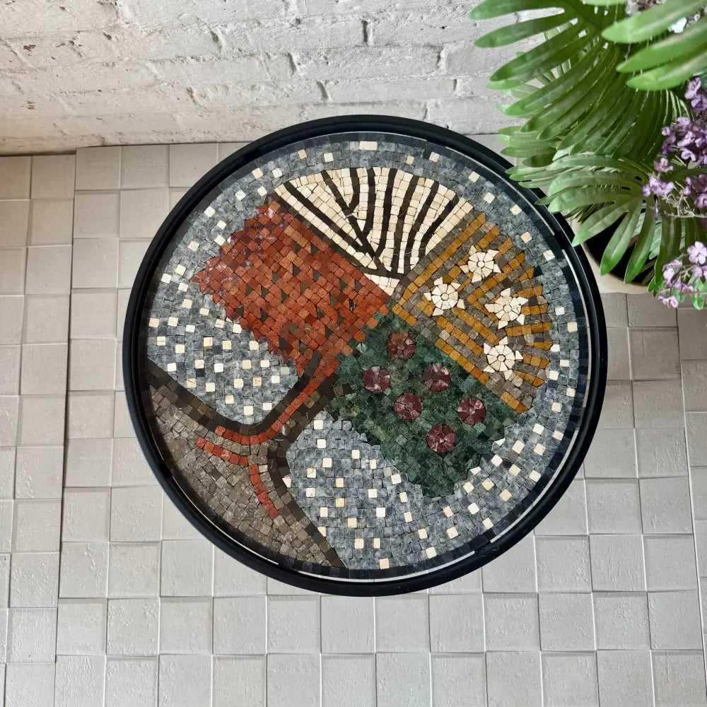 Tree of Life Stone Coffee Table: Nature-Inspired Masterpiece for Antique Home Decor