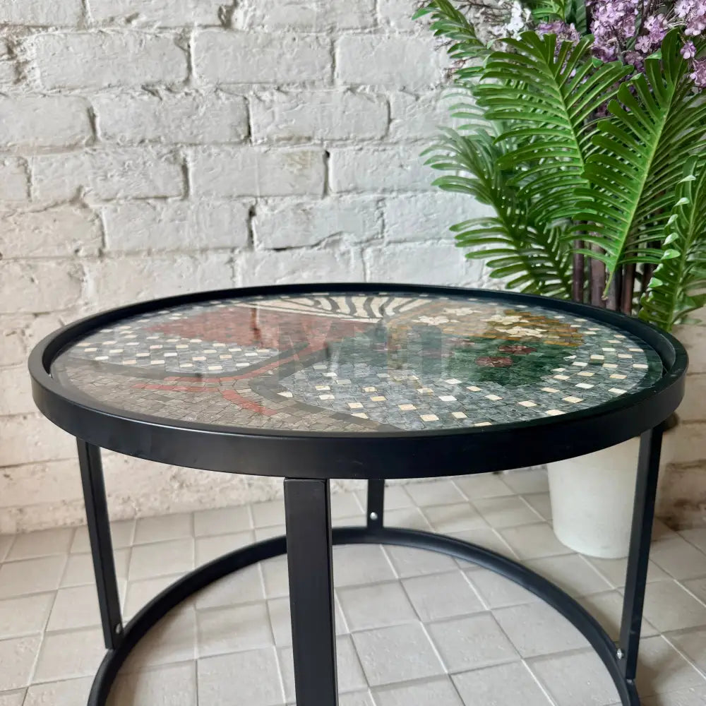 Tree of Life Stone Coffee Table: Nature-Inspired Masterpiece for Antique Home Decor