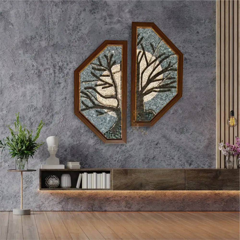 Twilight Harmony Mosaic – Exquisite Wall Decor for Classy People 32’’x32’’ Wall Hangings